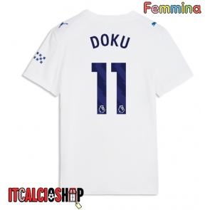 Manchester City Jeremy Doku #11 Terza Maglia Femmina 2026-27 Manica Corta